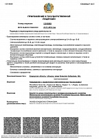 Appendix to the state. licenses for project activities (sheet 1)